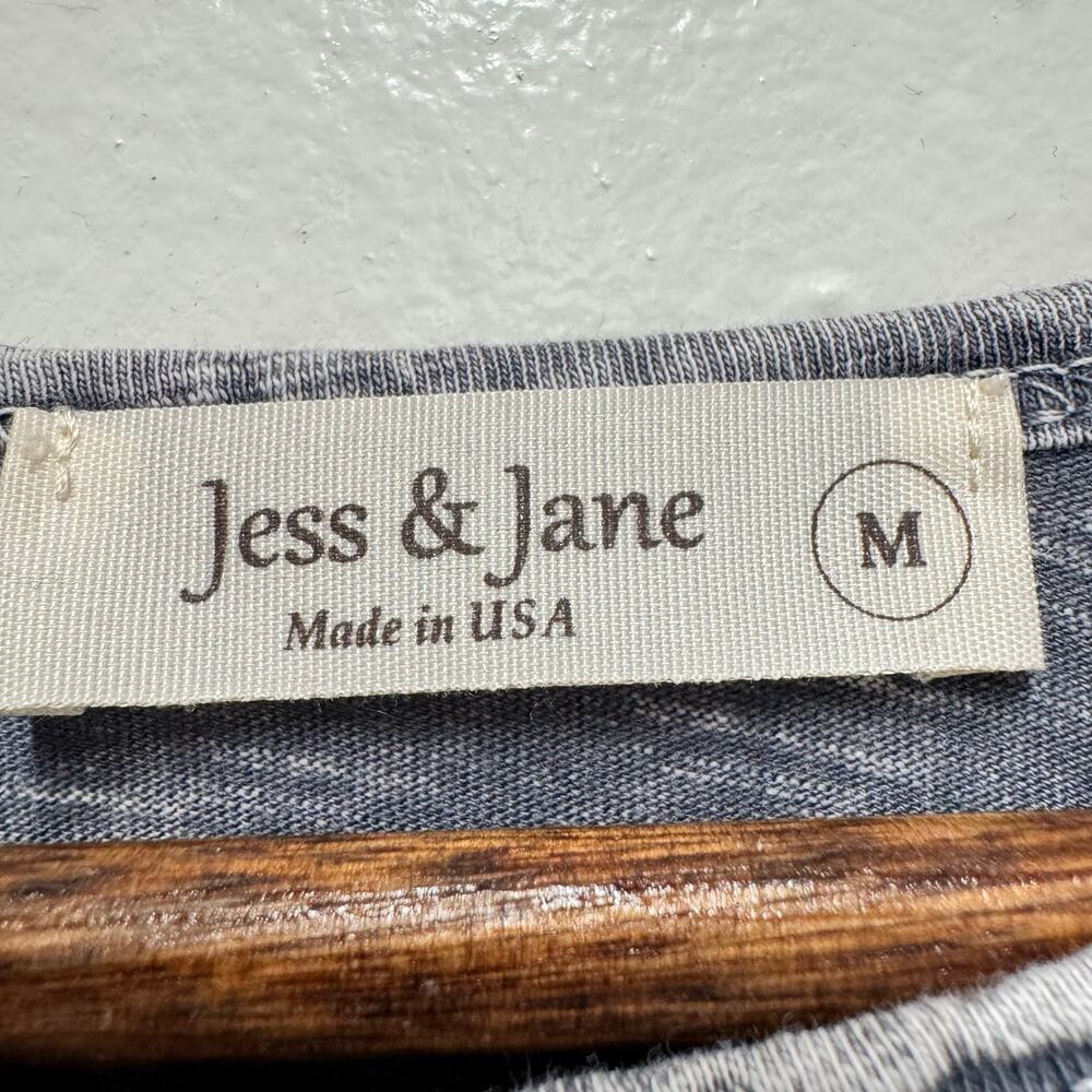 Jess & Jane M Acid Wash Floral Tunic Top Made USA Earthy Artsy Boho 90’s Cotton - Picture 10 of 13